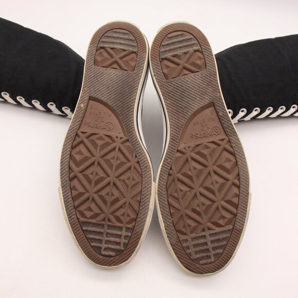 Converse All Star Chuck Taylor Knee High Black Tall Boots Men 8 Women 10 Lace-up - Picture 7 of 9